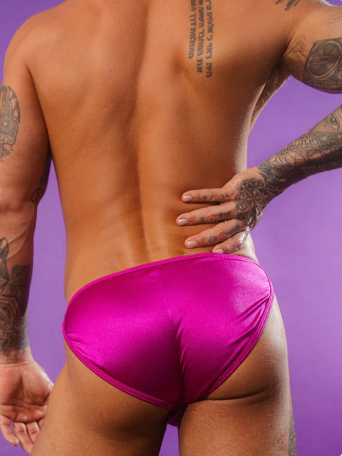 Men's Strappy Satin Briefs Underwear